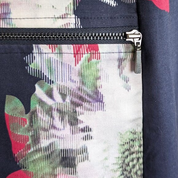 French Connection Navy Floral Cut Out Dress - Picture 4 of 8